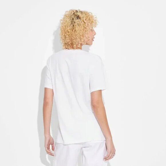 NEW Women's Blink 182 Short Sleeve Graphic T-Shirt - White - Picture 4 of 9